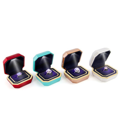 Scatole di gioielli di velluto di plastica per Hanhong Braccialetto multicolore orecchini Gioielli luce