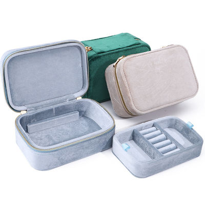 Elegante gioielleria di velluto scatola di stoccaggio per orecchini personalizzati collane e anelli nuovo stile