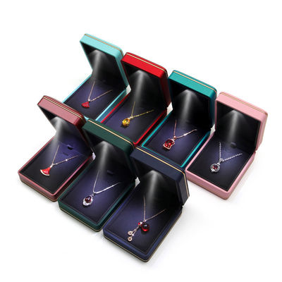 Confezione gioielleria con luce Hanhong Logo personalizzato Silk Screen Print Luxury LED Storage Box