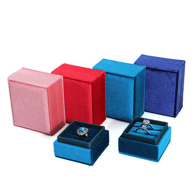 Logo del cliente Hanhong Velvet Jewelry Display Gift Box per fidanzamenti personalizzati