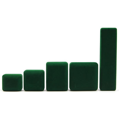 Scatola di anello di luce a LED personalizzata con velluto verde e embossing del logo Hanhong
