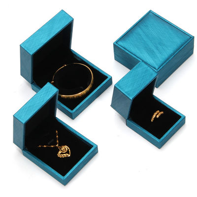Custom Logo Printed Ring Box Hanhong 2022 Black Lining PU Leather Gioielleria Package Set