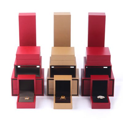 Box per gioielli in carta OEM per il logo Microfleece Box per la confezione di anelli e ciondoli