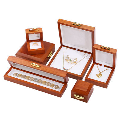 Cartone di gioielli in legno per bracciale set di anelli per collane