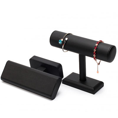 Display di gioielli a cilindro in plastica a forma di T Stand per braccialetto pendente Watch Show