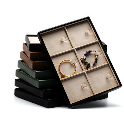 Grandi capacità pratico PU pelle gioielli di esposizione accessori di lusso Display Tray