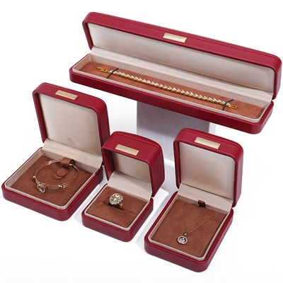 Effetto galleggiante Red PU Leather Luxury Jewelry Packaging Box Set con barra d'oro