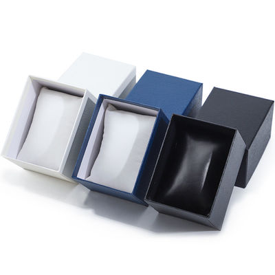 Pebble Grain Paper Watch Packaging Box Hard Luxury Storage Case Logo personalizzato