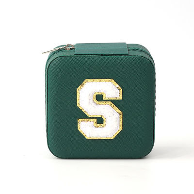 Gioielleria Cassa di deposito per regali Custom Portable Small Leather Dark Green Gioielleria Organizzatore Gioielleria Cassa di deposito