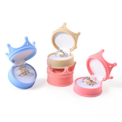 Confezione di gioielli personalizzata di alta gamma con coperchio a ribalta in velluto per regali festivi