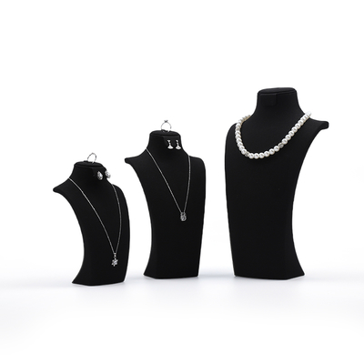 Manichino per gioielli di alta gamma personalizzato nero Espositore per gioielli Manichino per gioielli