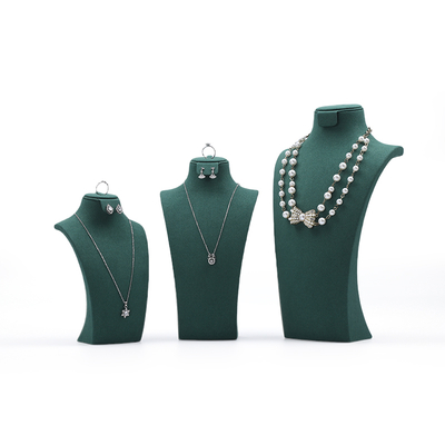 Gioielli di fascia alta Manichino verde personalizzato Manichino per gioielli
